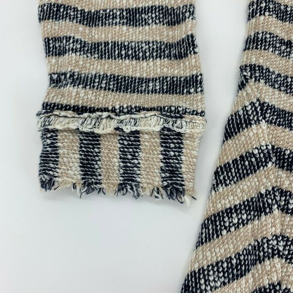 Soft Surroundings Beige Gray Striped Sweater Women’s - Picture 3 of 7